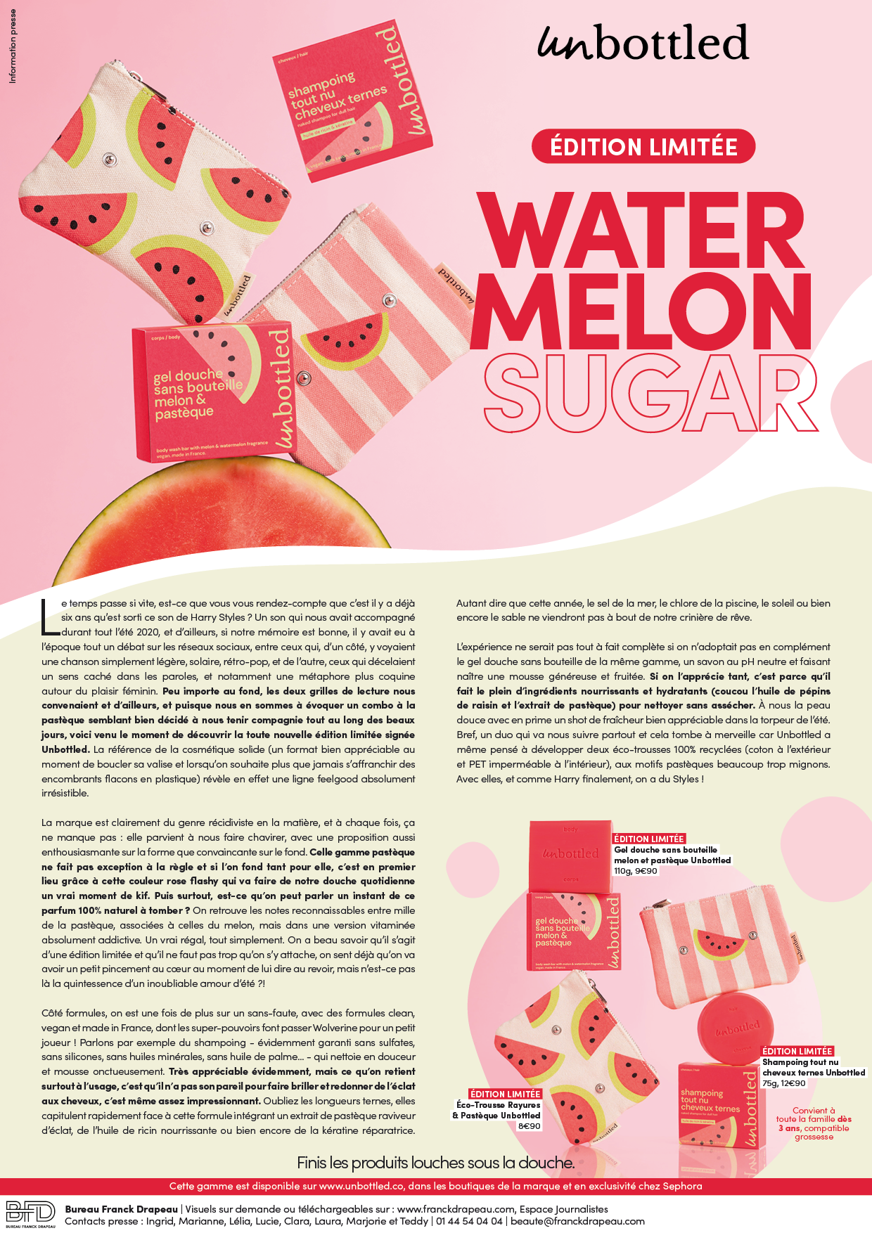 Unbottled | Collection limitée Pastèque été 2026
