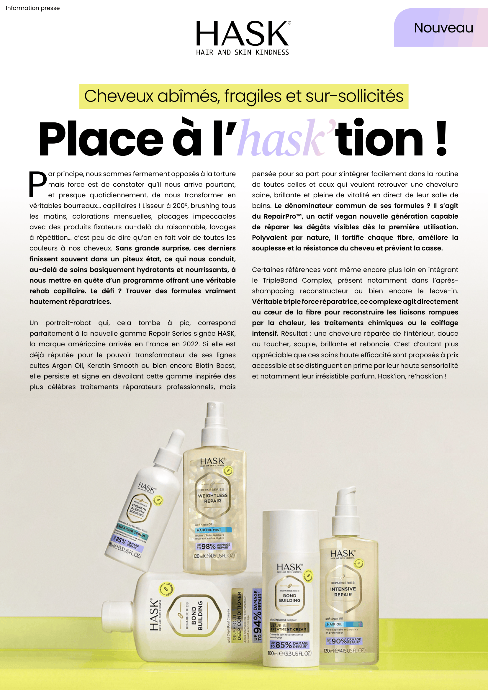 Hask | Gamme Repair Series