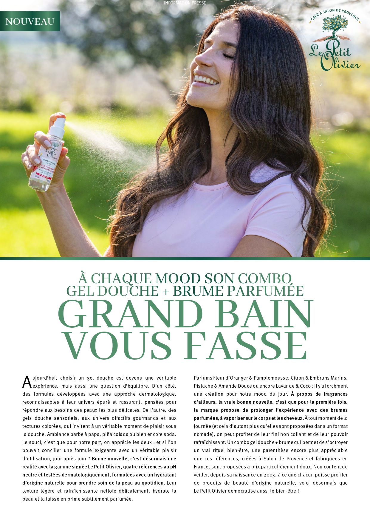 Le Petit Olivier | Brumes et Gels Douche