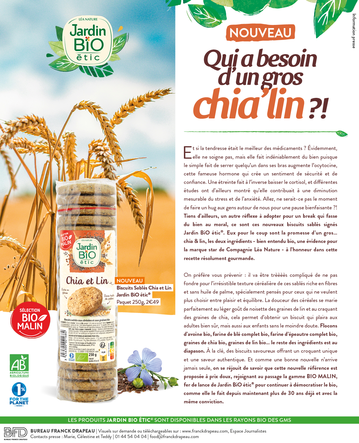 Jardin BiO étic | Biscuits Chia Lin