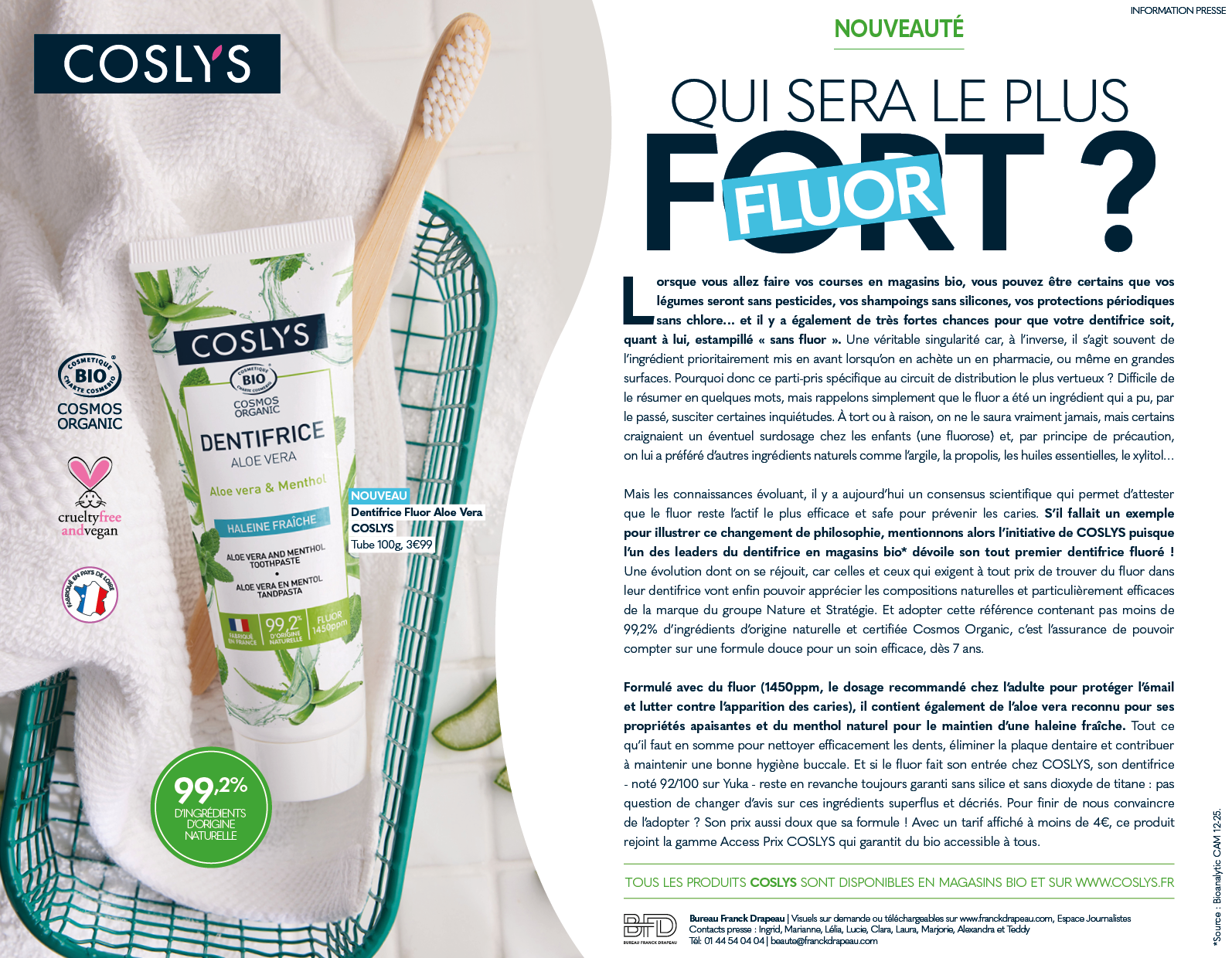 Coslys | Dentifrice Fluor Aloe Vera