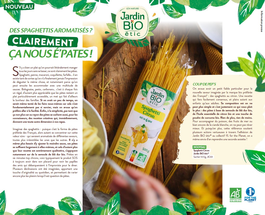 Jardin BiO étic | Spaghettis