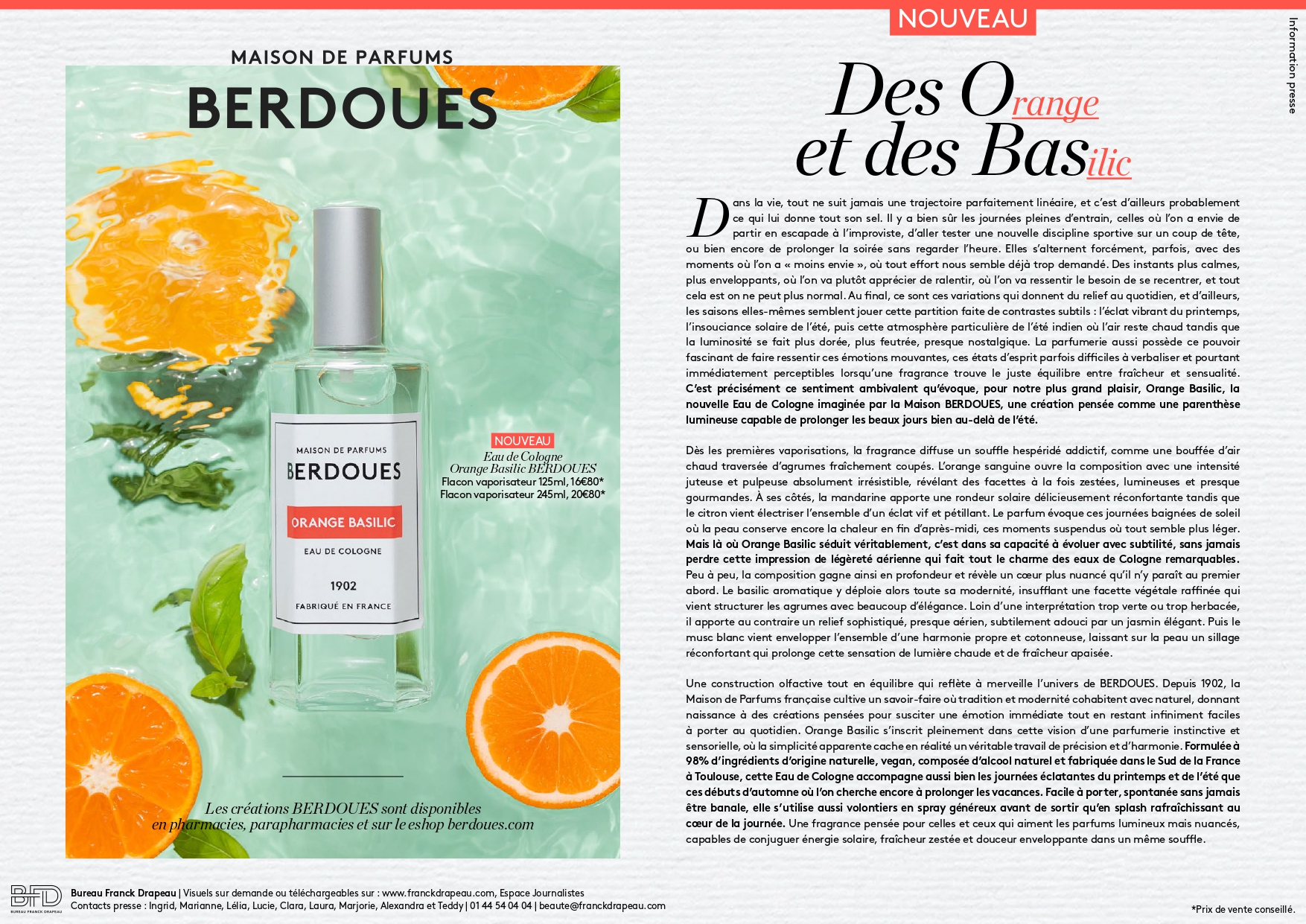 Berdoues| Orange Basilic