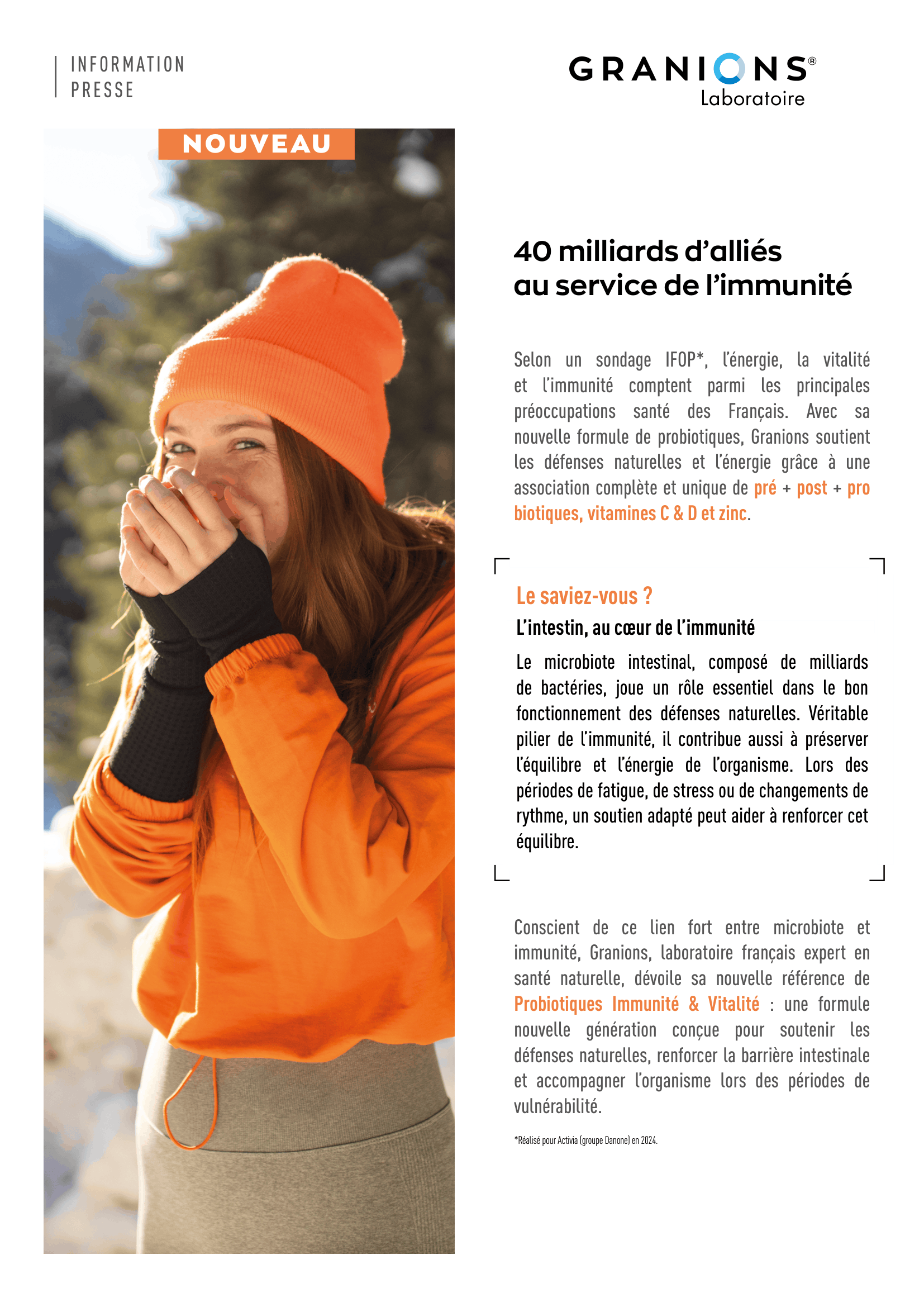 Granions Laboratoire I Probiotiques Immunité