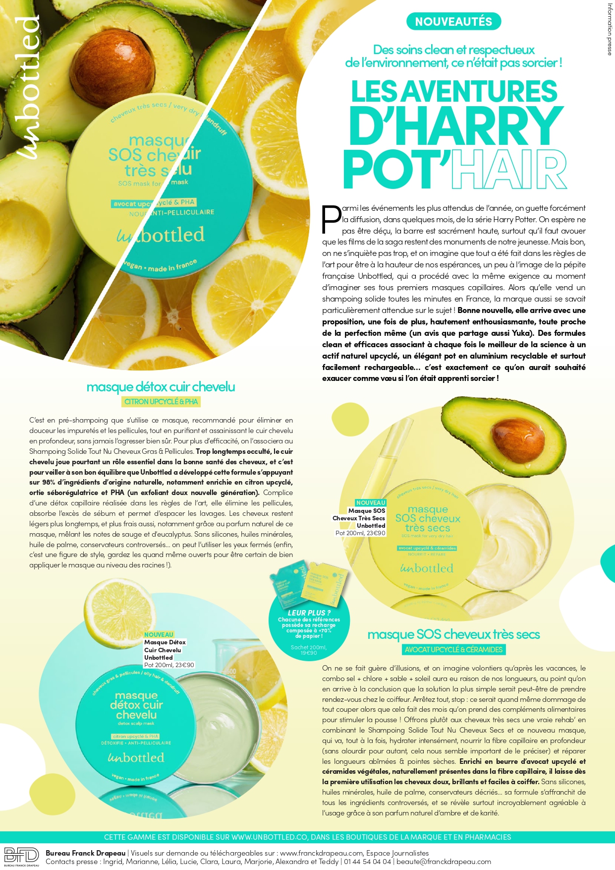 Unbottled | Masques Capillaires Rechargeables