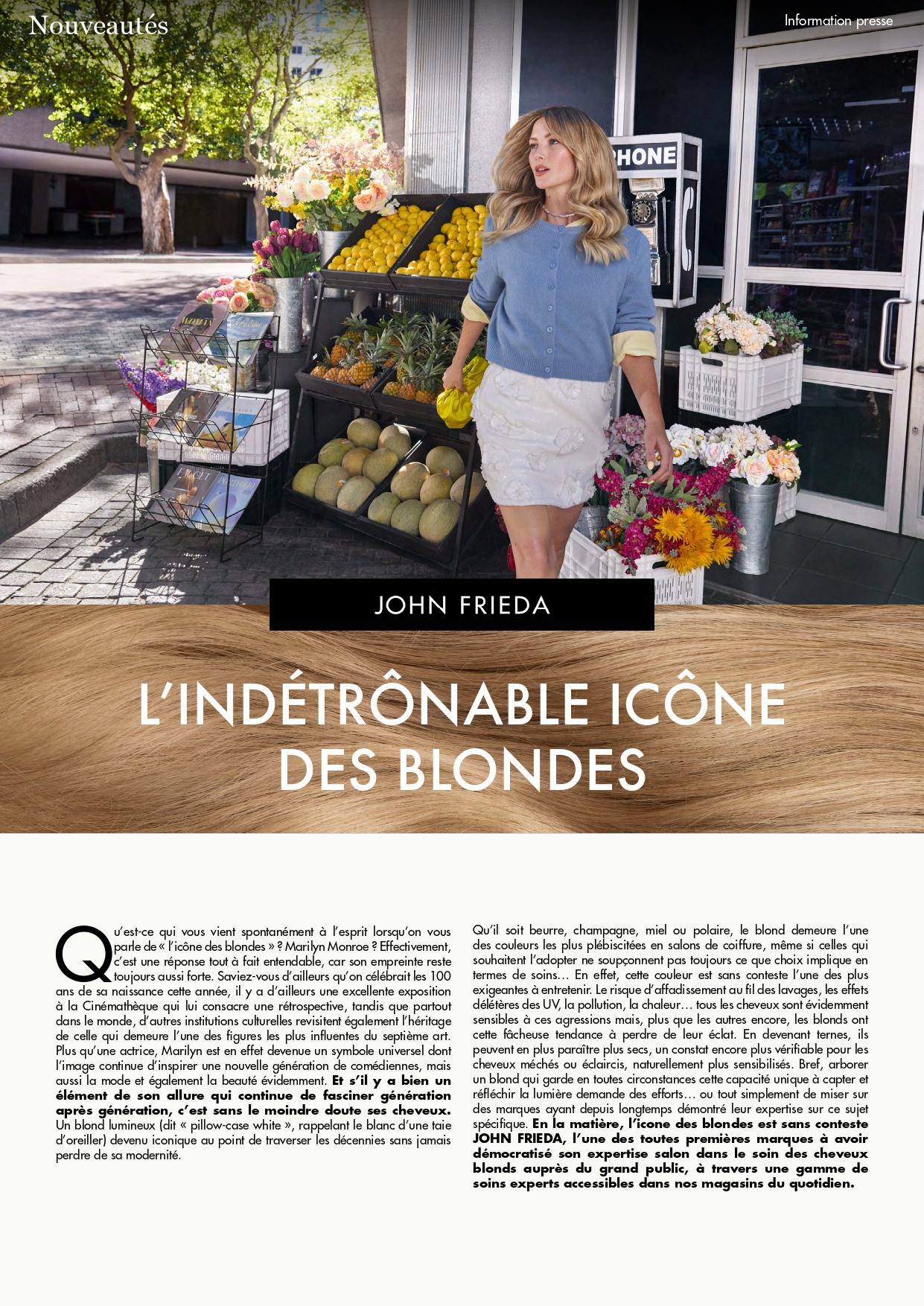 John Frieda | Nouveautés Sheer Blonde