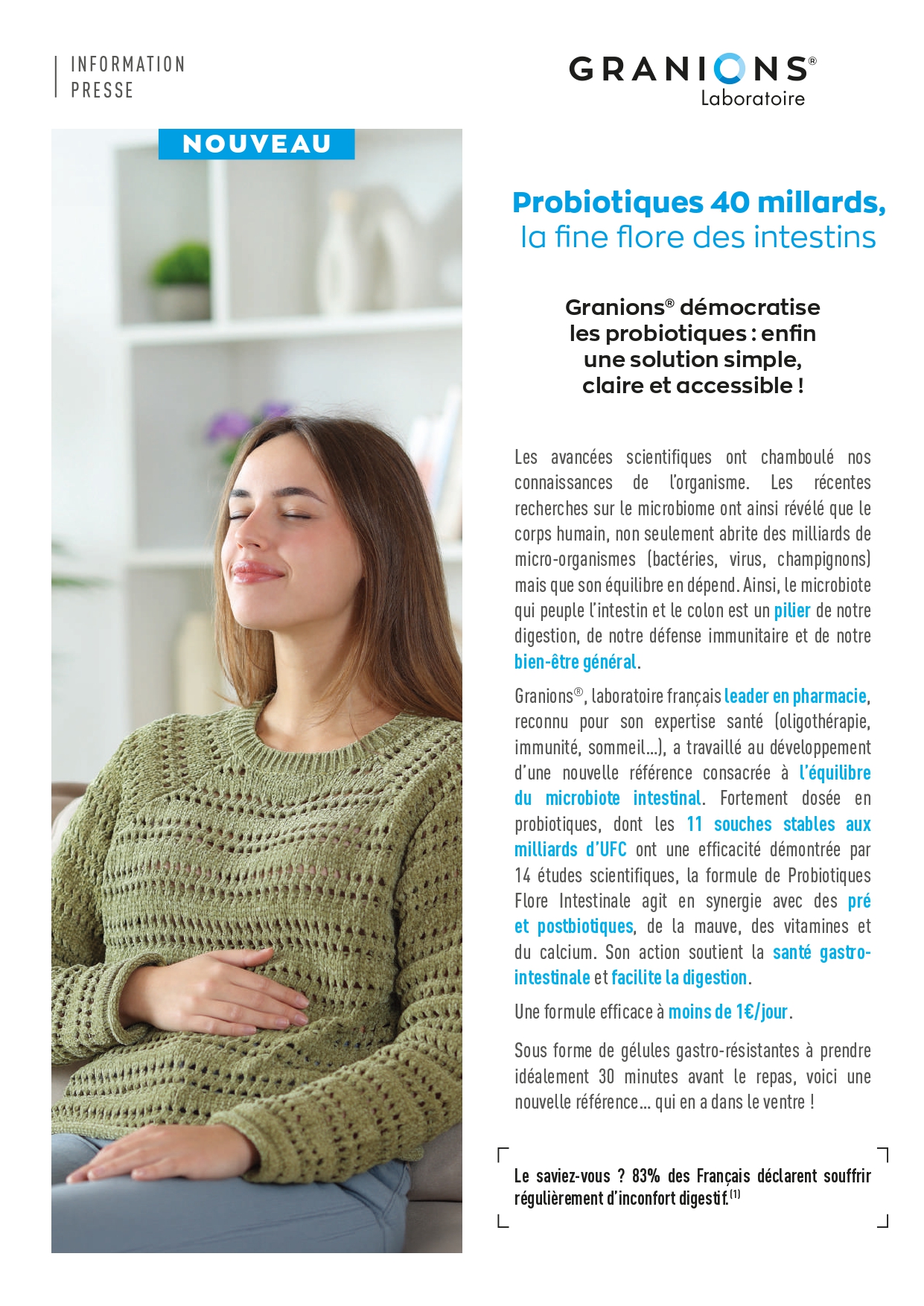 Granions Laboratoire I Probiotiques flore intestinale