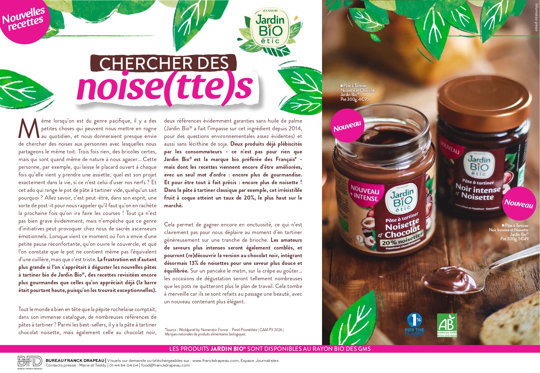 Jardin BiO étic | Pâtes à Tartiner Noisette & Chocolat