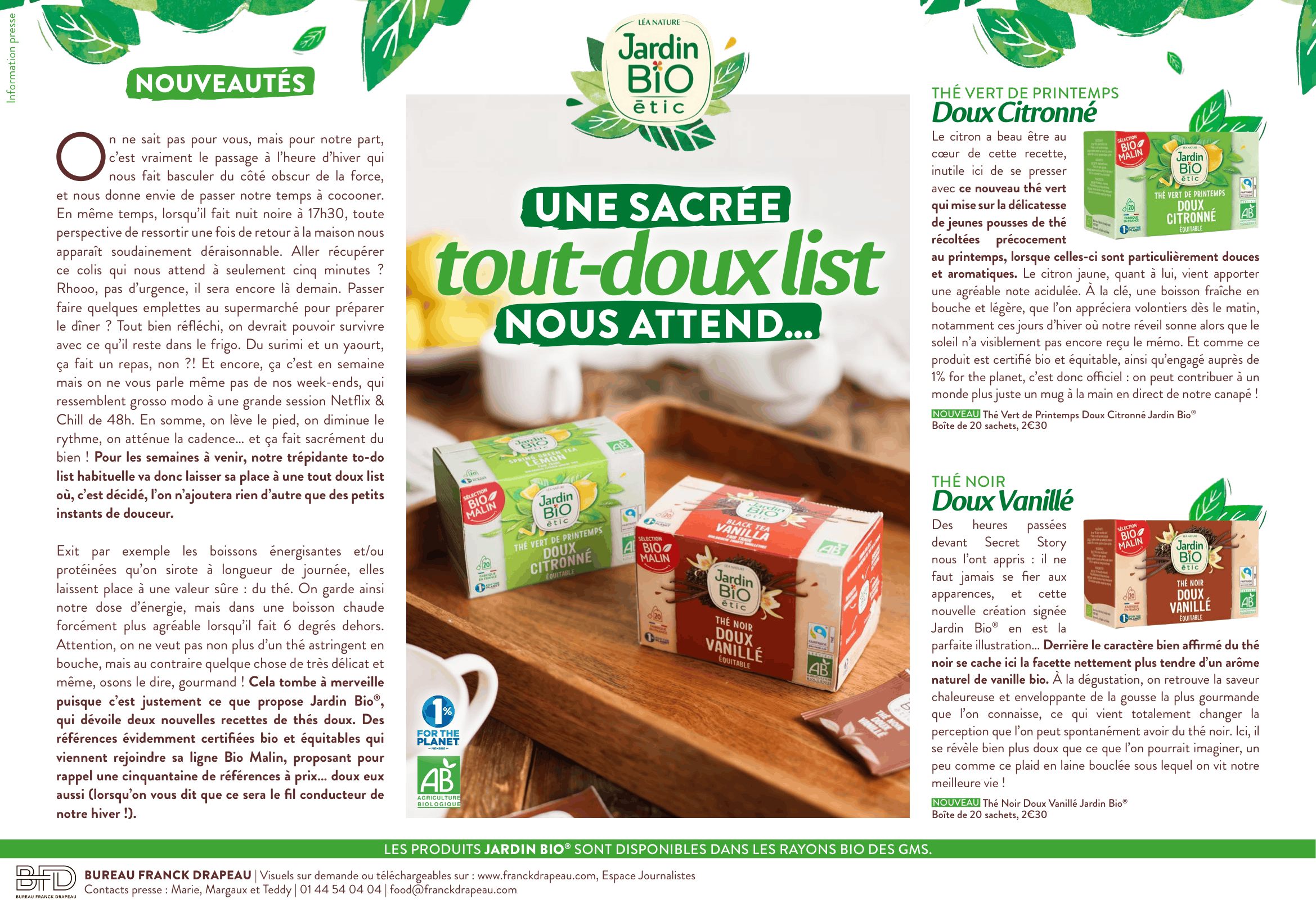 Jardin Bio étic | Thés Doux
